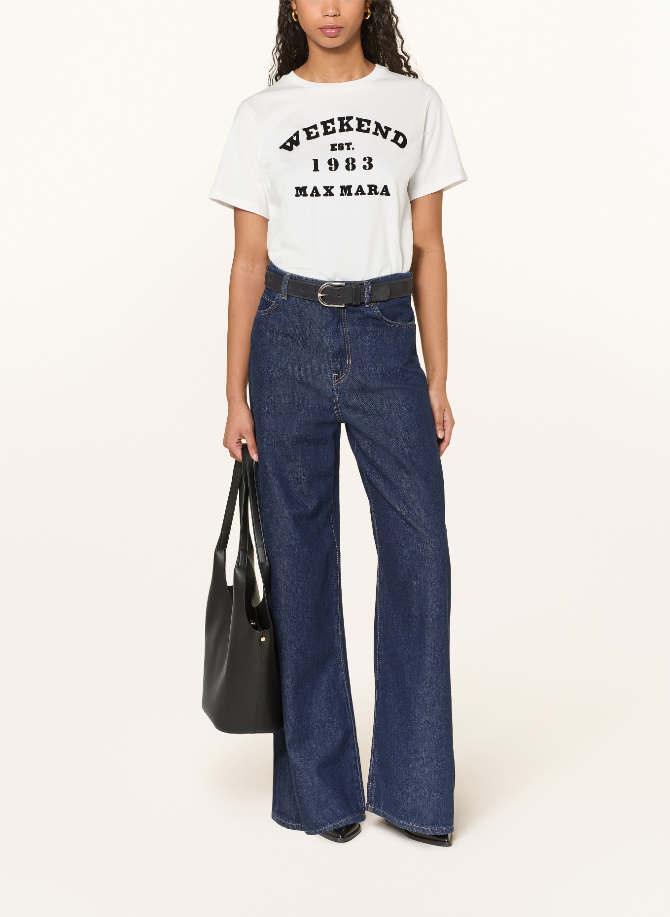 WEEKEND Max Mara Tričko TENUE: BÍLÁ / ČERNÁ