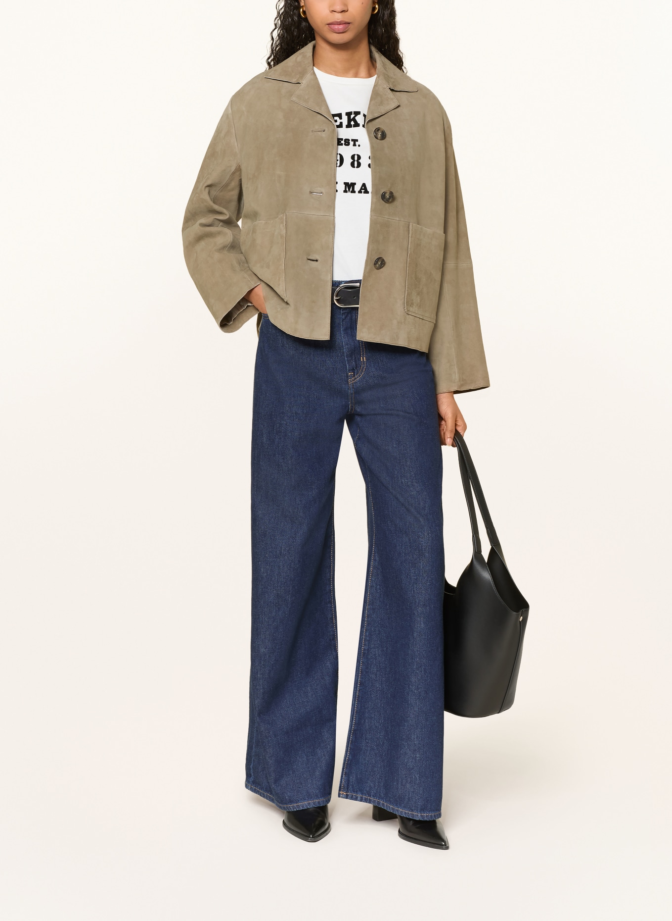 WEEKEND Max Mara Lederjacke PALCHI: HELLBRAUN