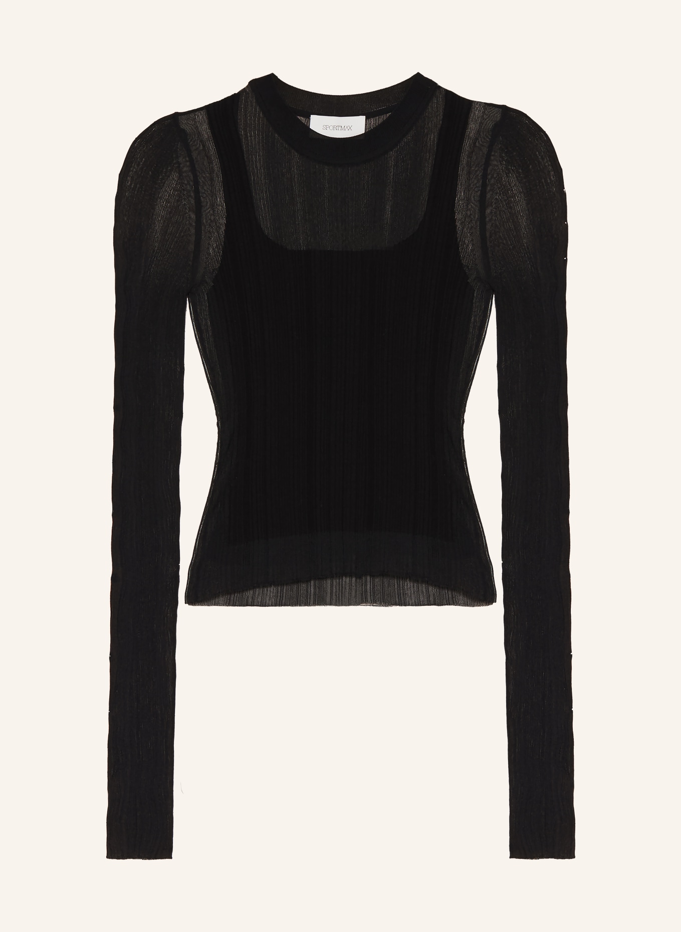 SPORTMAX Longsleeve BUONO: SCHWARZ