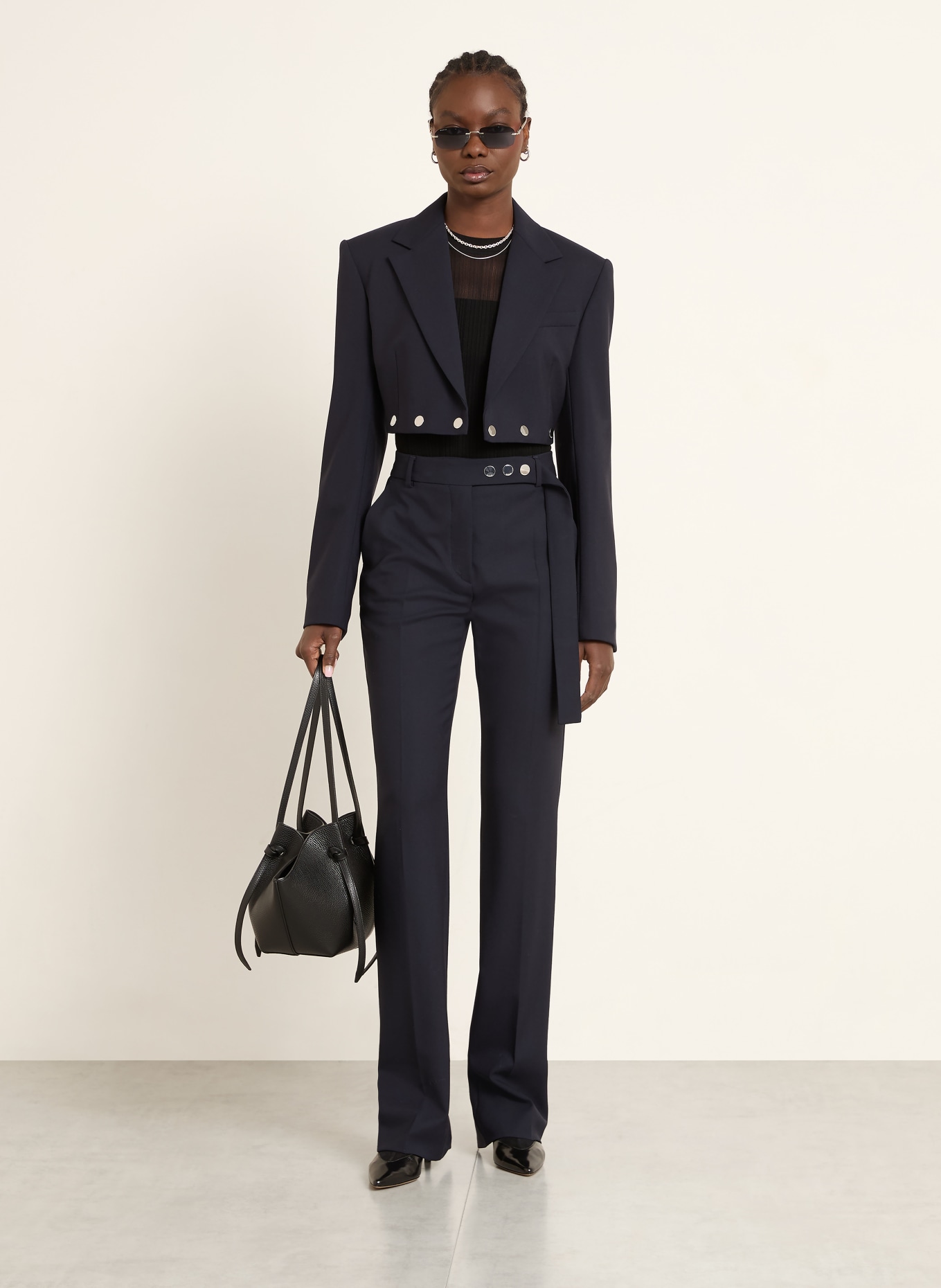 SPORTMAX Longsleeve BUONO: SCHWARZ