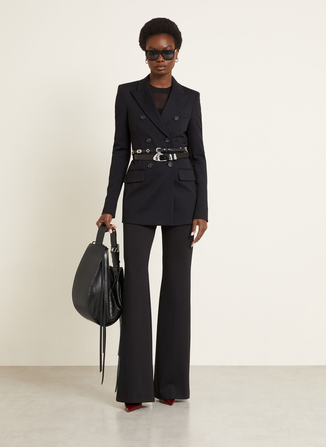 SPORTMAX Jerseyblazer: SCHWARZ