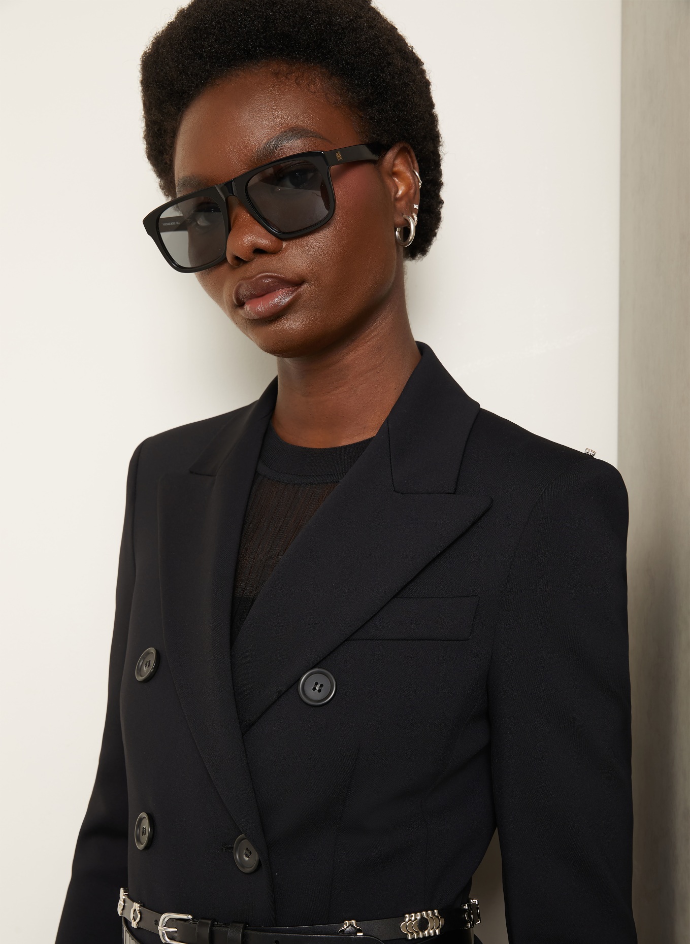 SPORTMAX Jerseyblazer: SCHWARZ