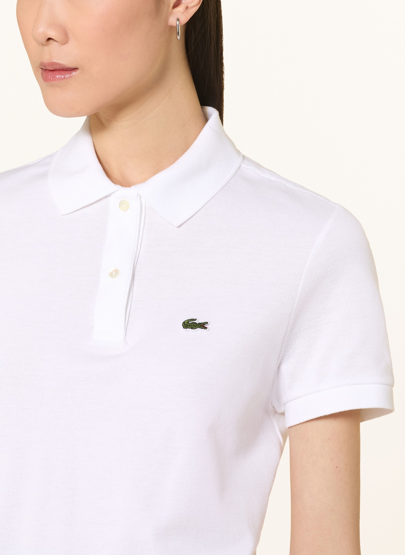 LACOSTE Piqué polokošile: BÍLÁ