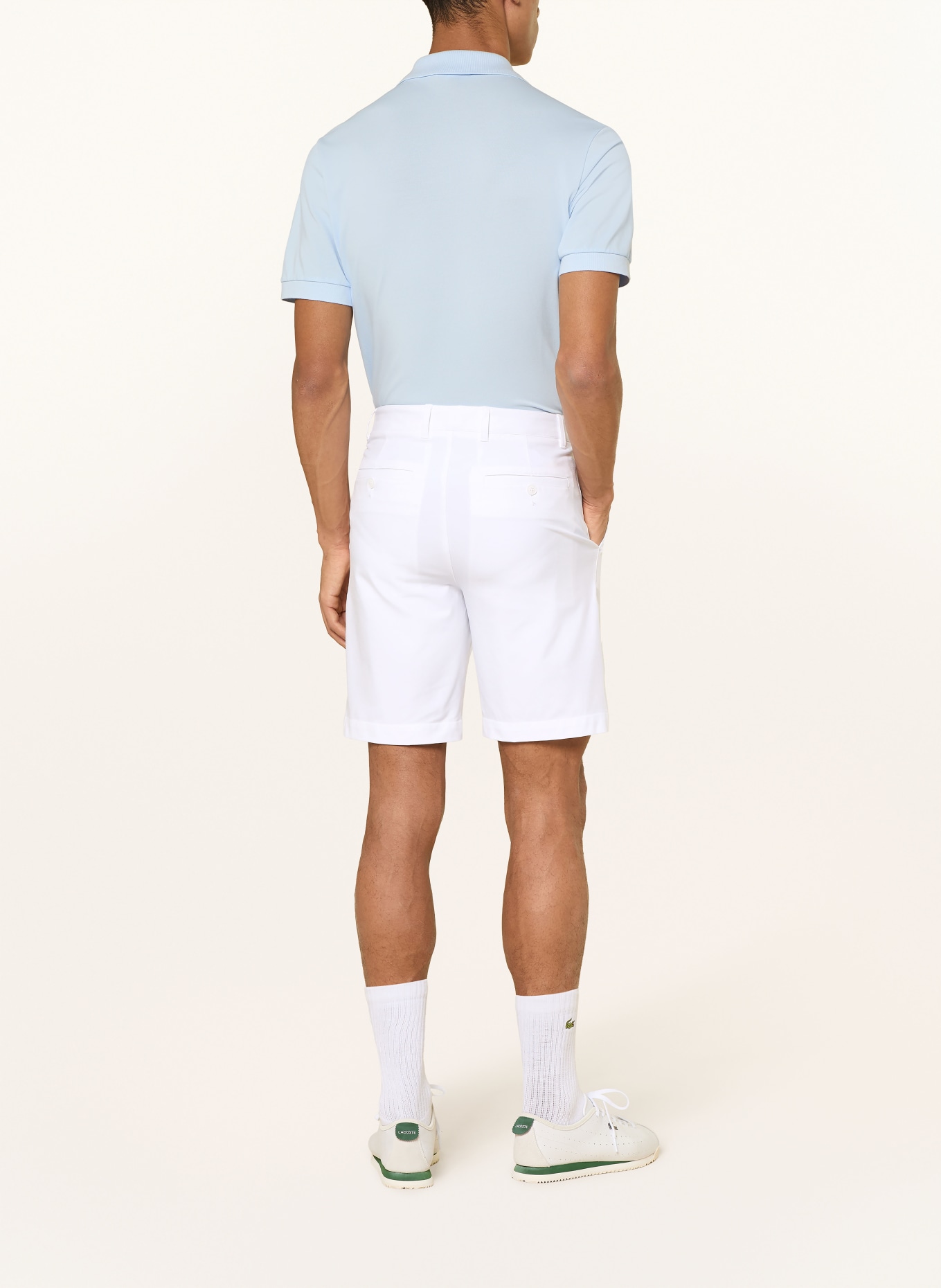 LACOSTE Golfshorts ULTRA DRY Regular Fit: WEISS