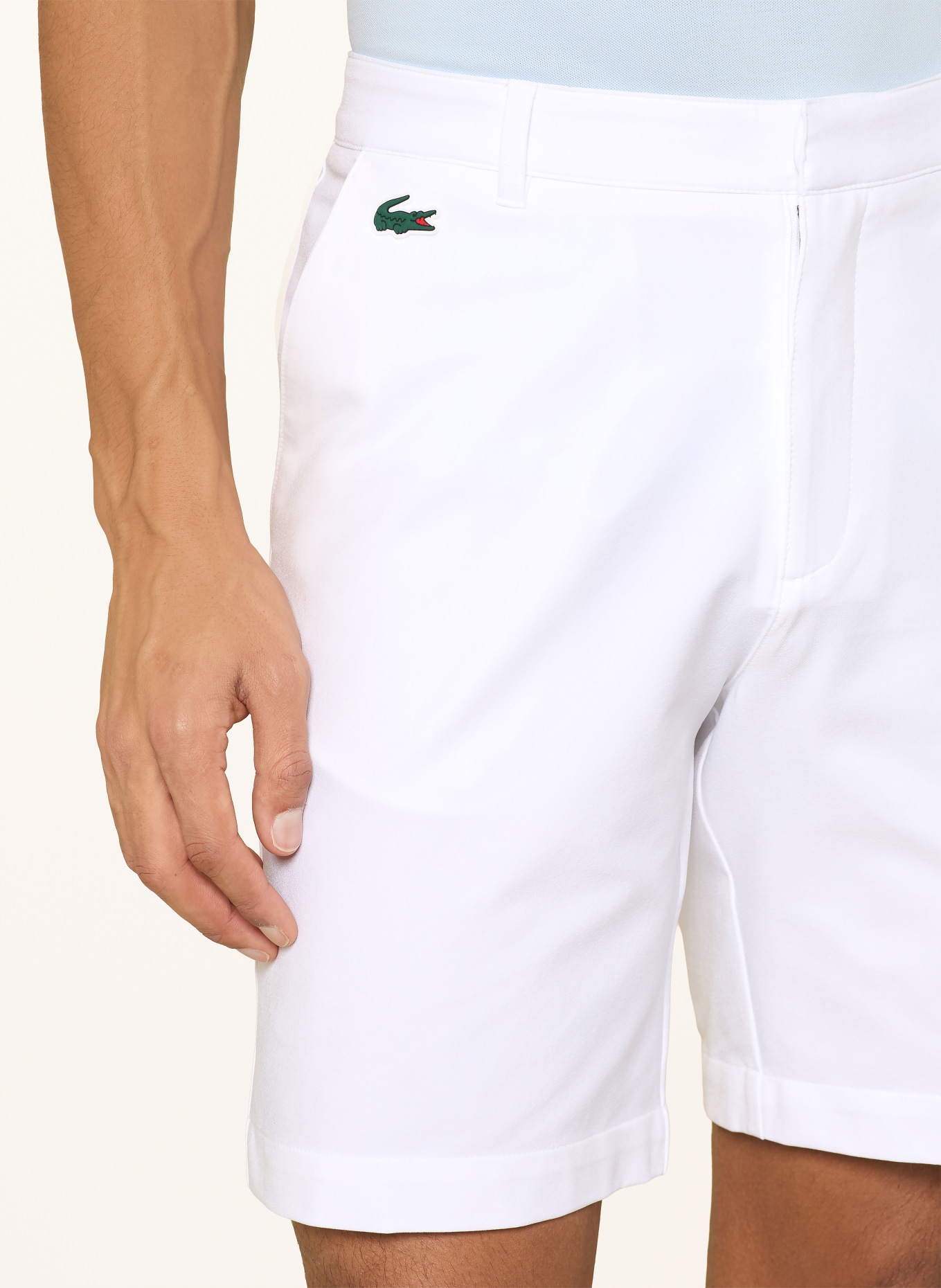 LACOSTE Golfshorts ULTRA DRY Regular Fit: WEISS