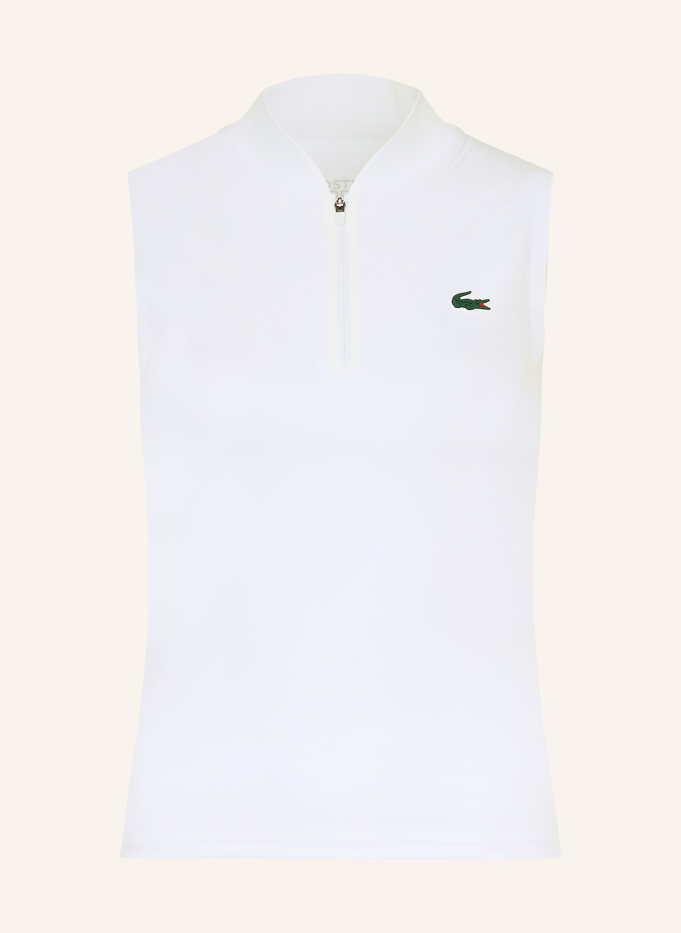 LACOSTE koszulka bez rękawów: BIAŁY / ZIELONY