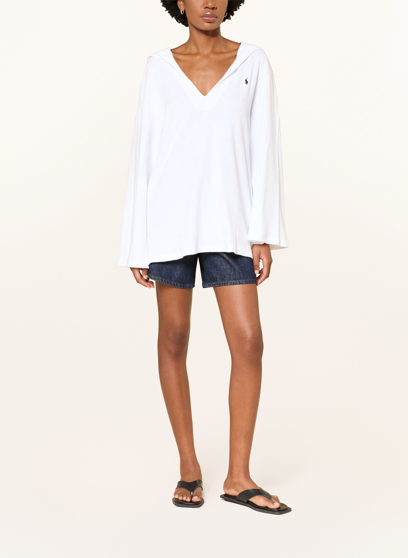 POLO RALPH LAUREN Strandkleid aus Frottee: WEISS