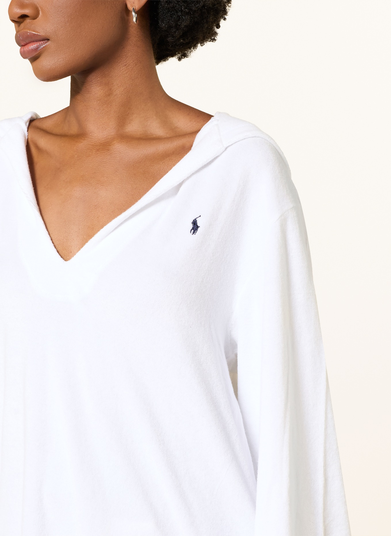 POLO RALPH LAUREN Strandkleid aus Frottee: WEISS