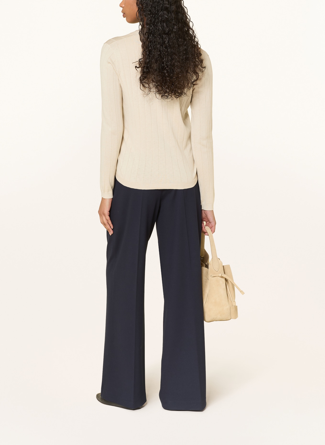 MM by Max Mara Svetr BRIOSE z hedvábí: BÉŽOVÁ