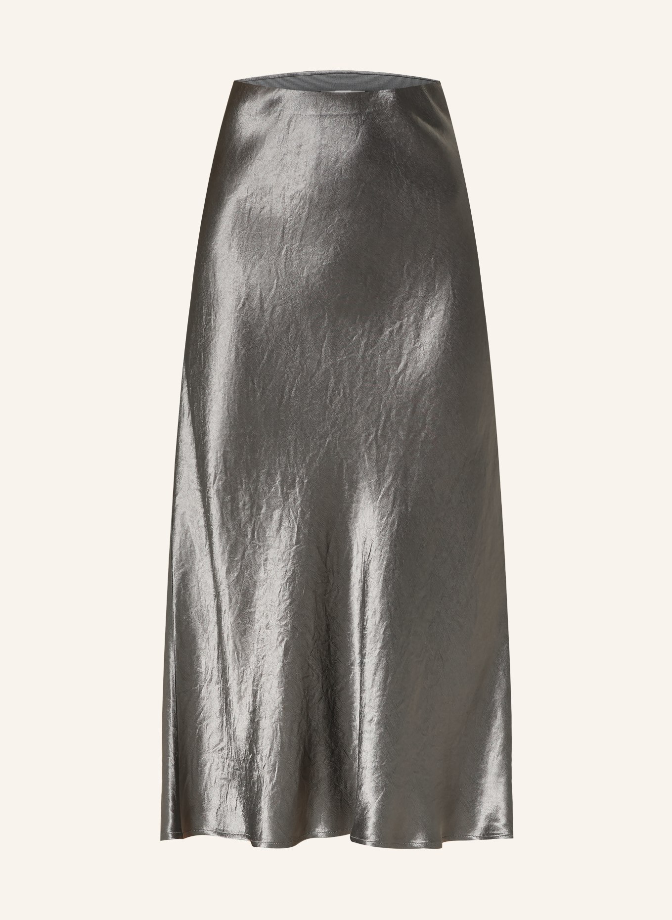 MM by Max Mara Saténová sukně ALESSIO: TMAVĚ ŠEDÁ