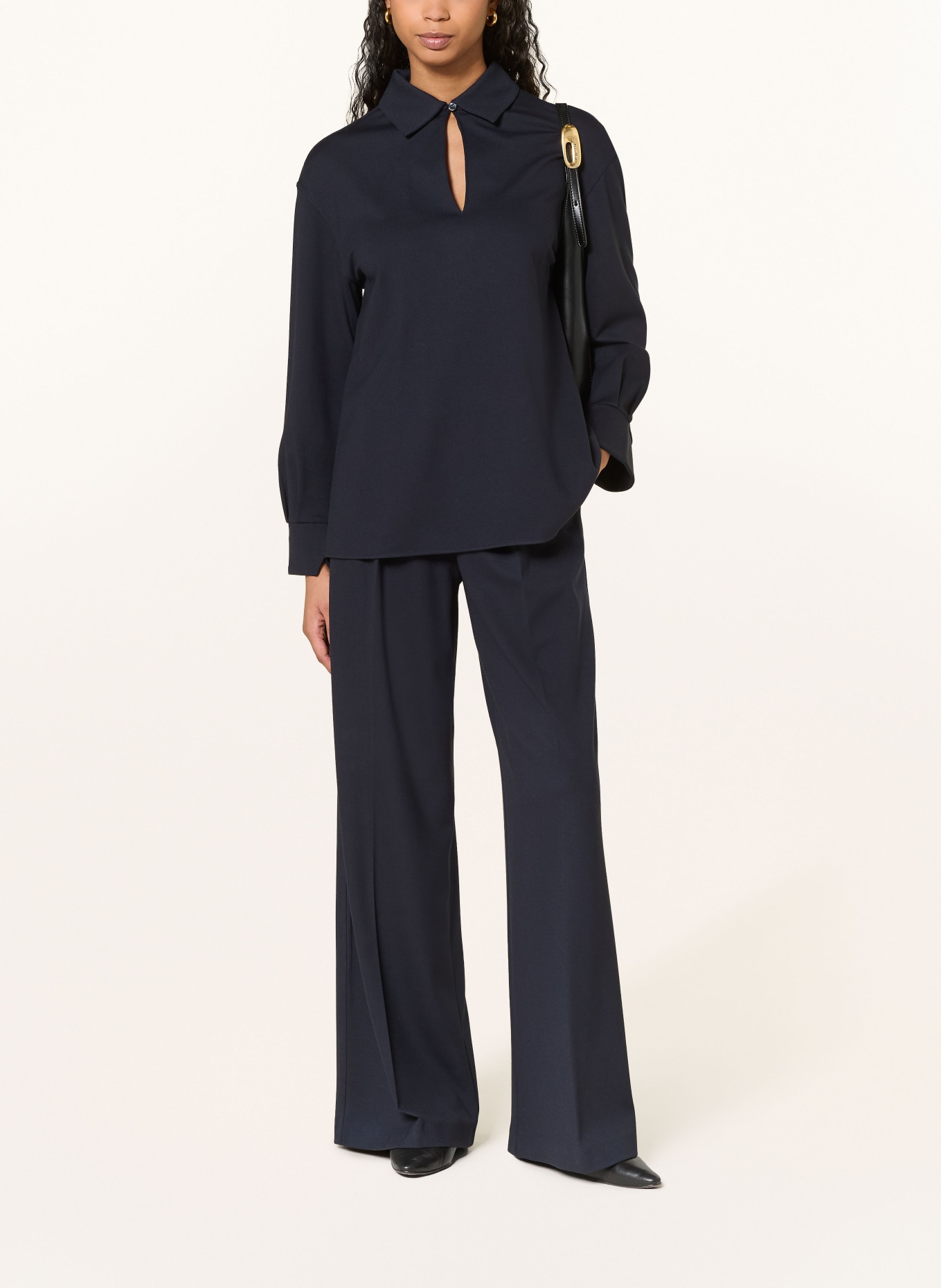 MM by Max Mara Kalhoty Marlene GINNICO: TMAVĚ MODRÁ