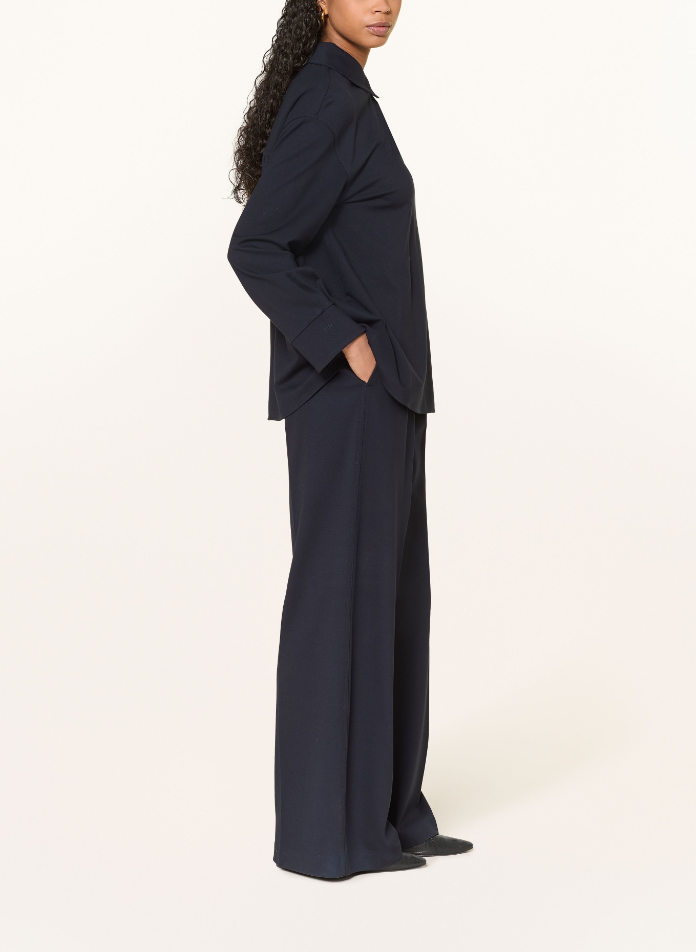 MM by Max Mara Kalhoty Marlene GINNICO: TMAVĚ MODRÁ