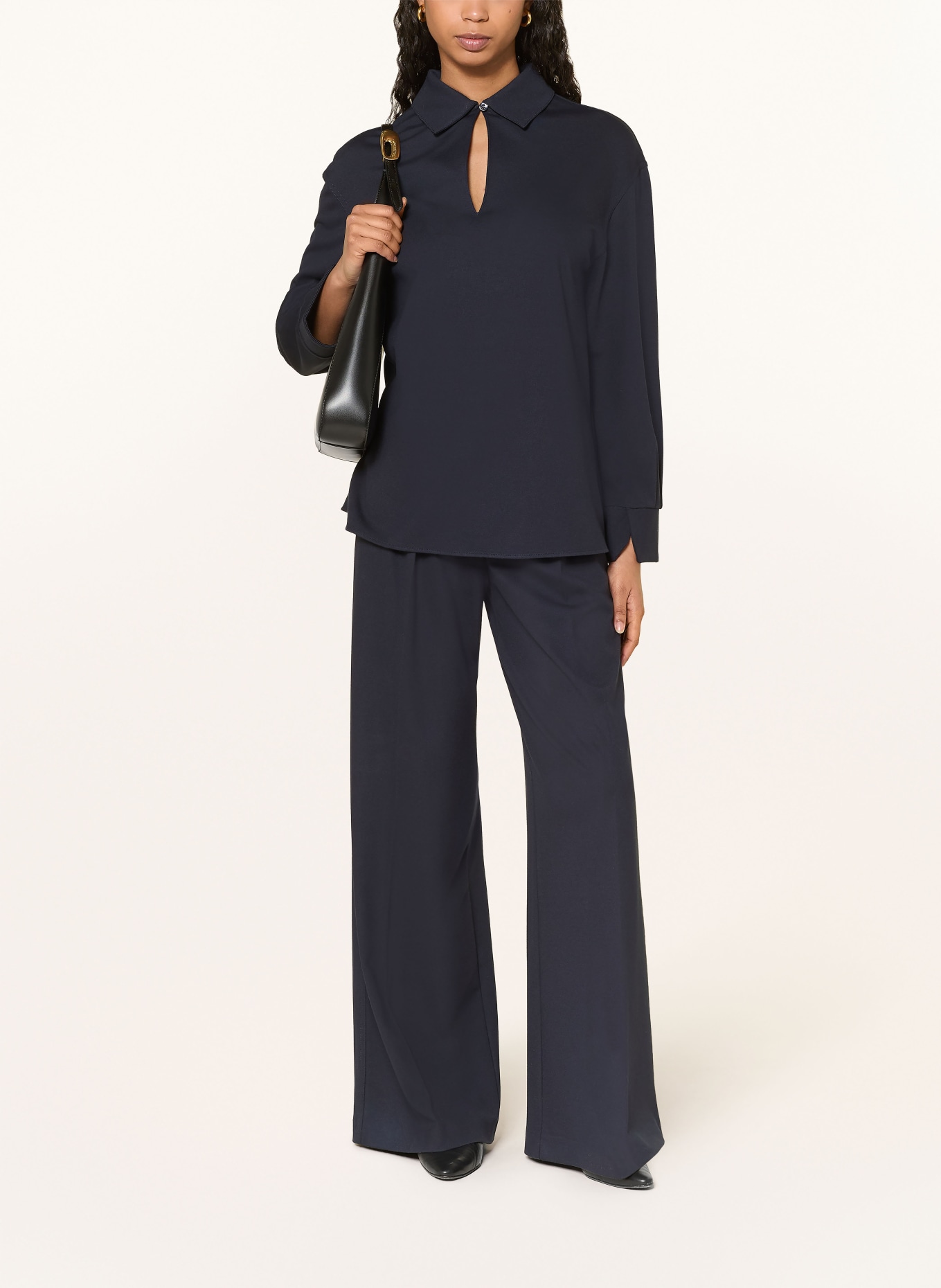 MM by Max Mara Jerseyové polo tričko LGESTRO: TMAVĚ MODRÁ