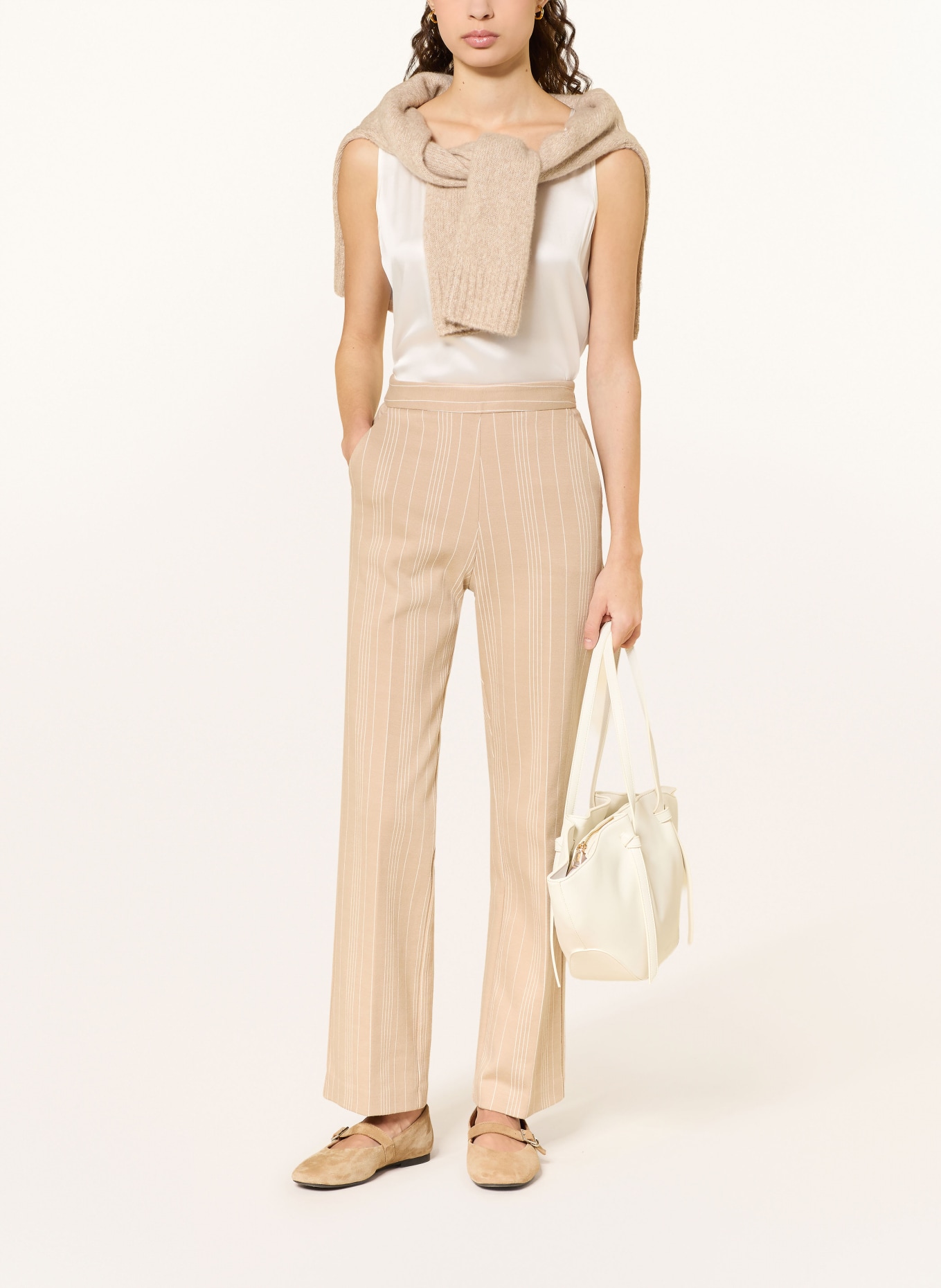 MM by Max Mara Kalhoty ORTENSIA: BÉŽOVÁ / BÍLÁ