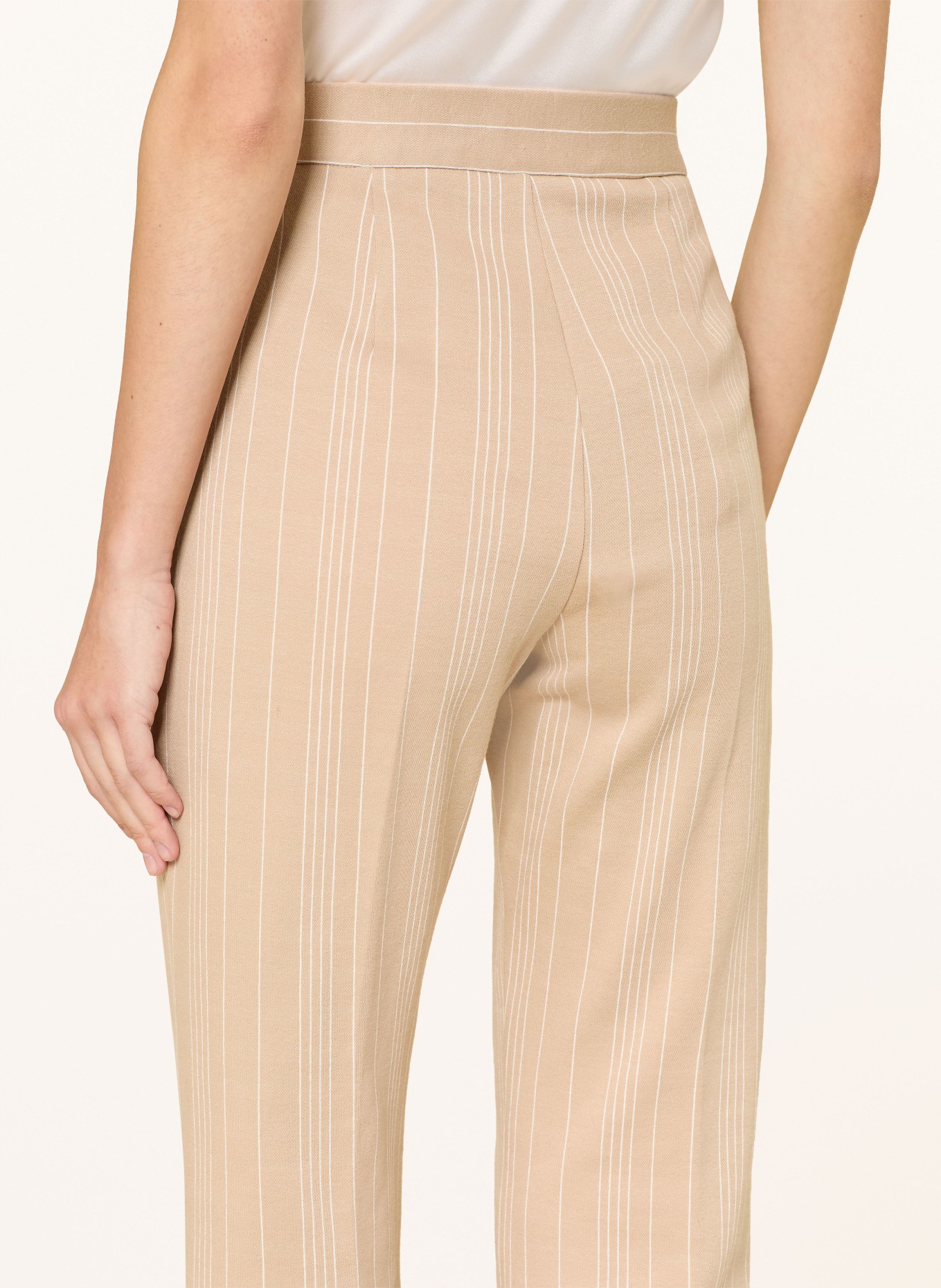 MM by Max Mara Kalhoty ORTENSIA: BÉŽOVÁ / BÍLÁ