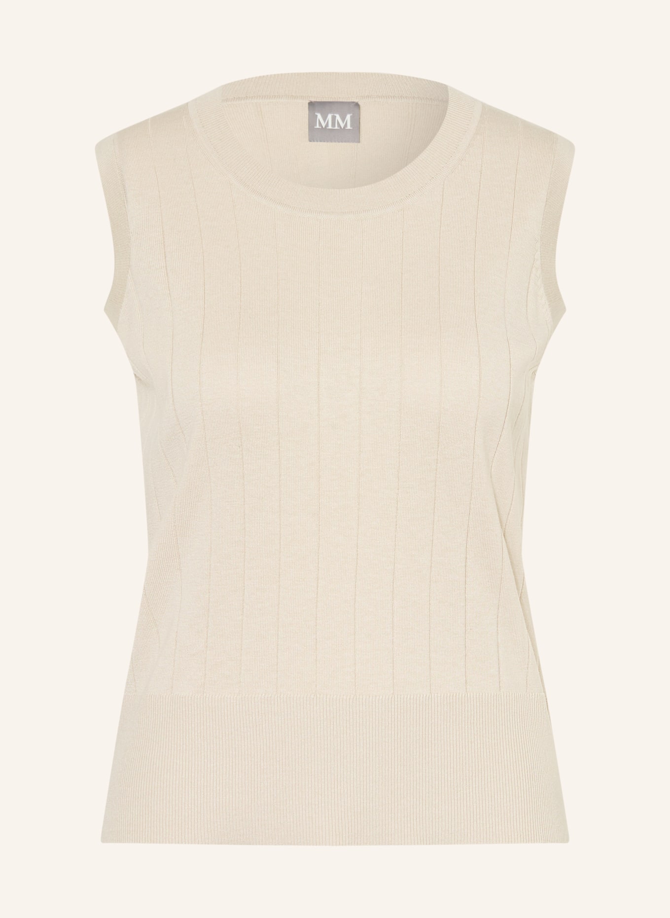 MM by Max Mara Stricktop RIVA aus Seide: BEIGE