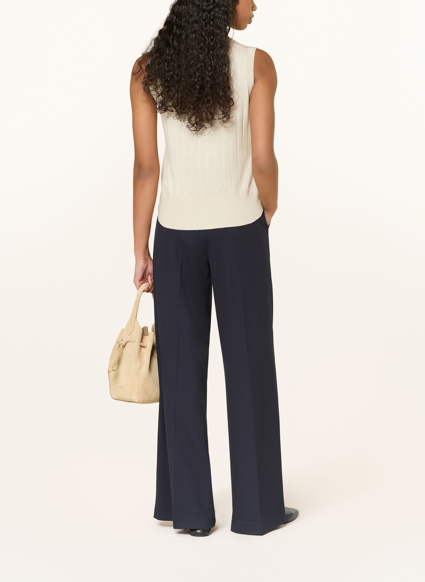 MM by Max Mara Stricktop RIVA aus Seide: BEIGE