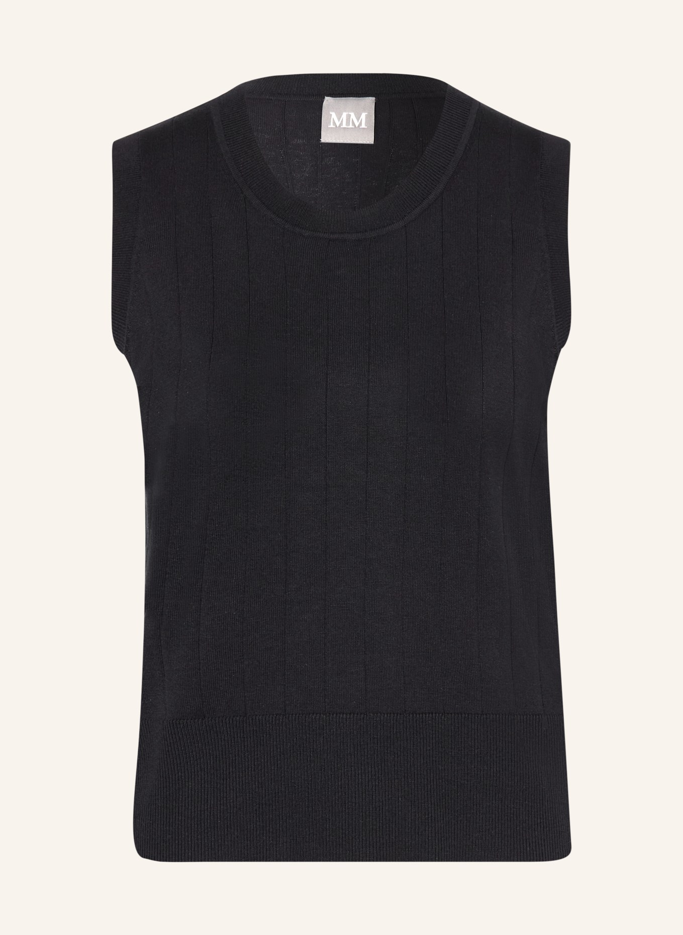 MM by Max Mara Stricktop RIVA aus Seide: DUNKELBLAU