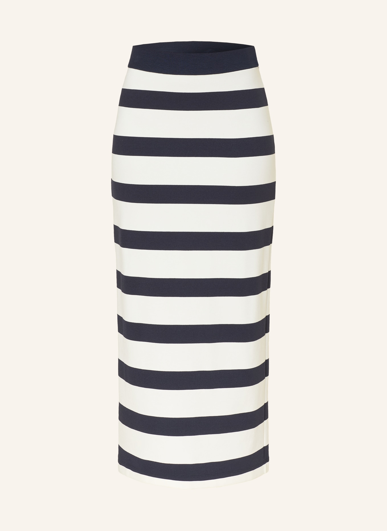 MM by Max Mara Jerseyová sukně MMLRIVIERA: BÍLÁ / TMAVĚ MODRÁ