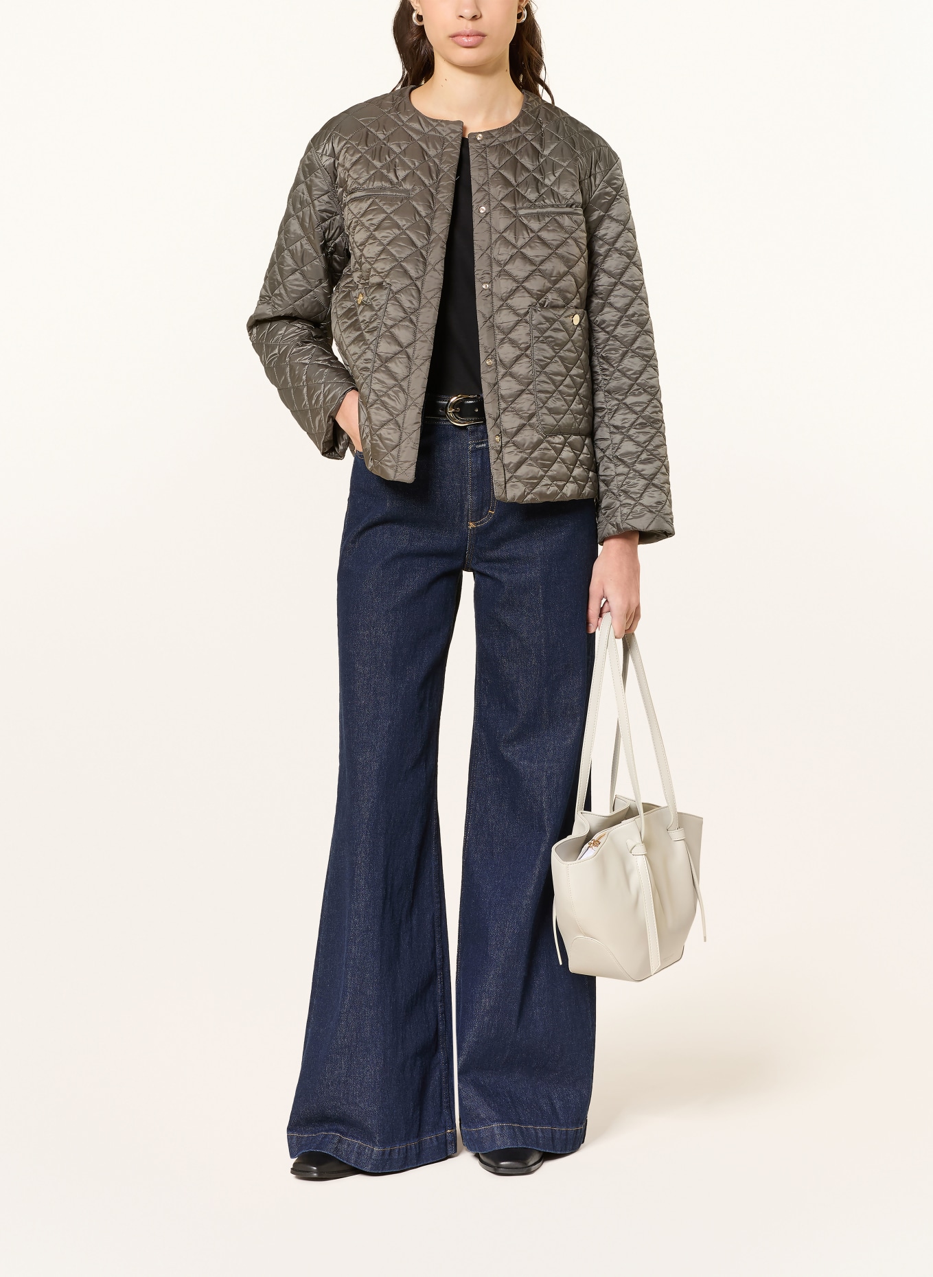 Max Mara The Cube Prošívaná bunda GIOIOSA: TMAVĚ ŠEDÁ