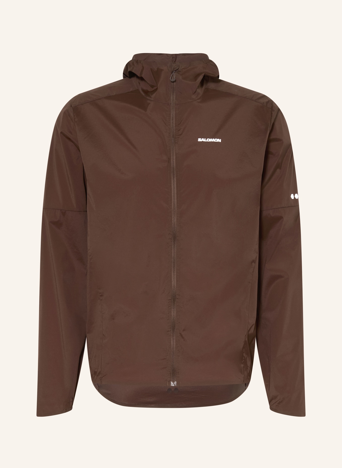 SALOMON Laufjacke SENSE AERO WIND: DUNKELBRAUN