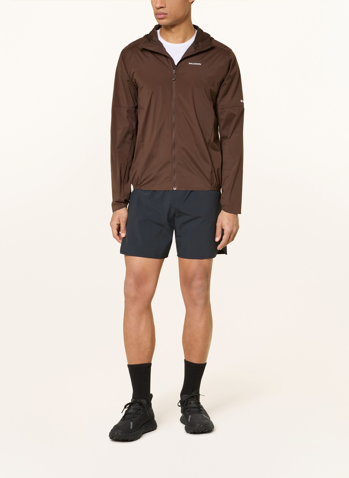 SALOMON Laufjacke SENSE AERO WIND: DUNKELBRAUN