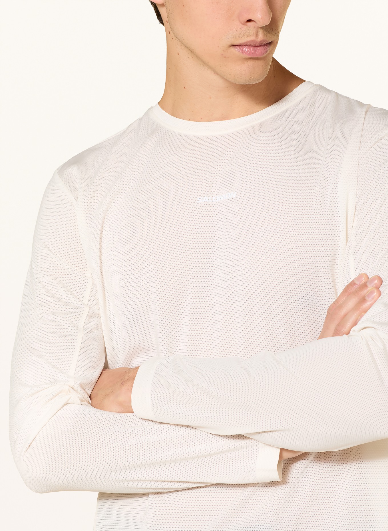SALOMON SHAKEOUT CORE running shirt: WHITE