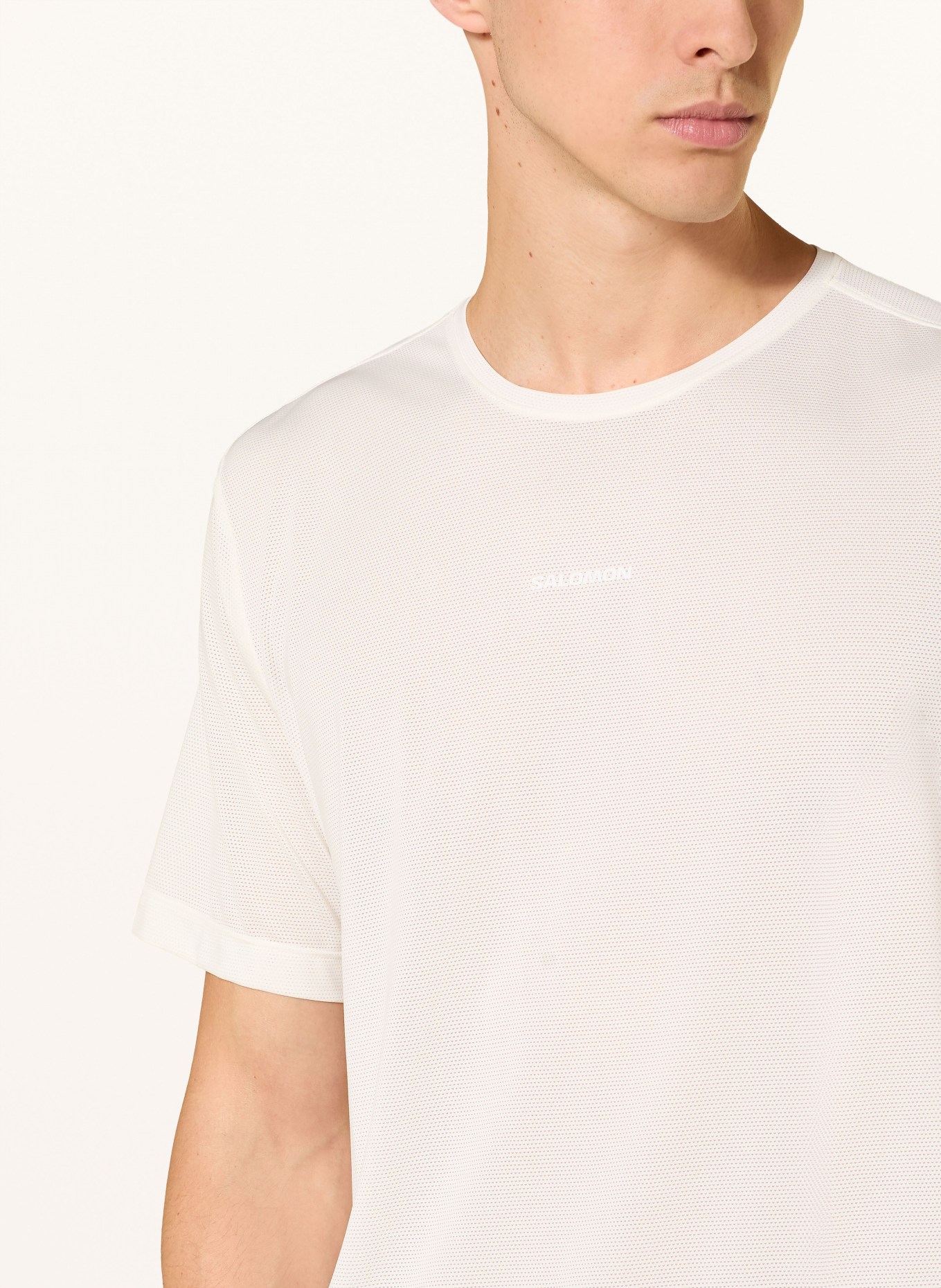 SALOMON SHAKEOUT CORE running shirt: WHITE
