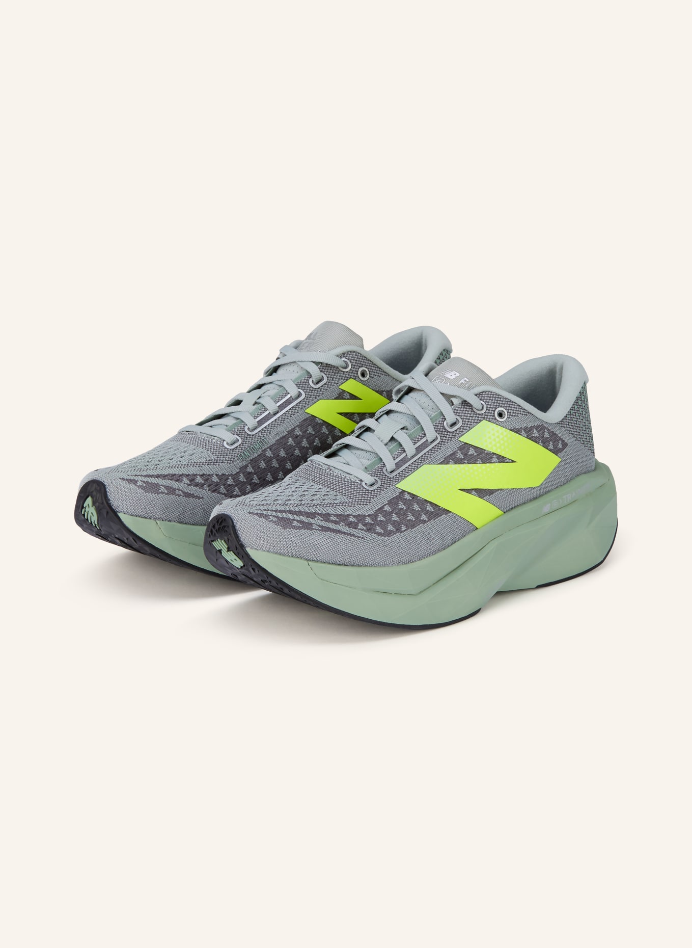new balance Laufschuhe FUELCELL SUPERCOMP TRAINER V3: HELLGRÜN / GRAU / NEONGRÜN