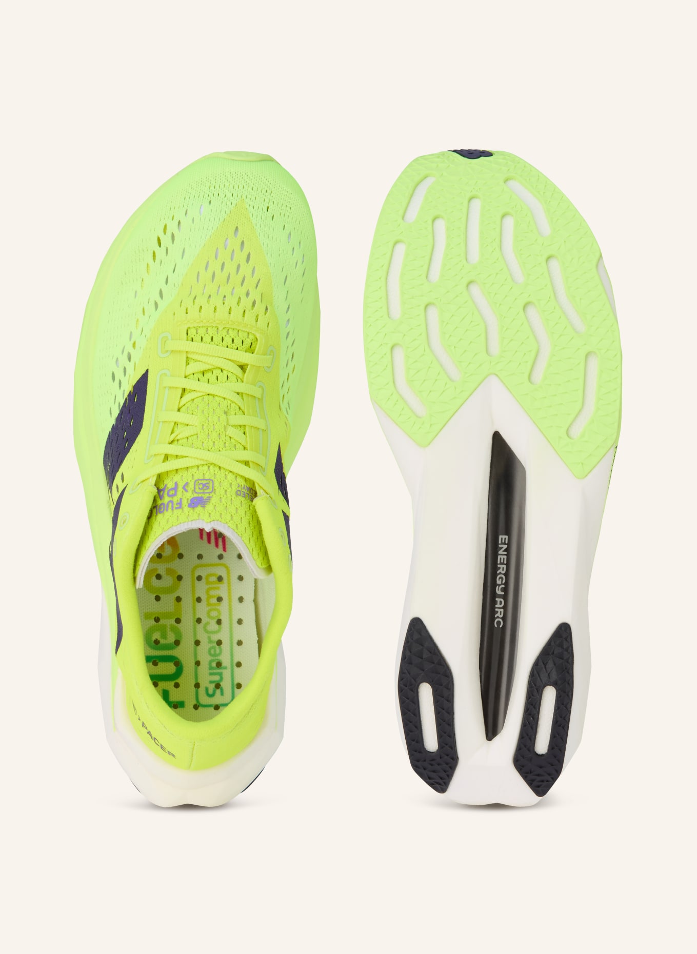 new balance Laufschuhe FUELCELL SUPERCOMP PACER V2: NEONGRÜN / SCHWARZ