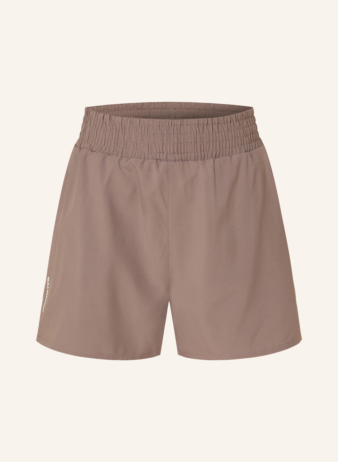 SALOMON SHKOUT CORE 2-in-1 running shorts: TAUPE