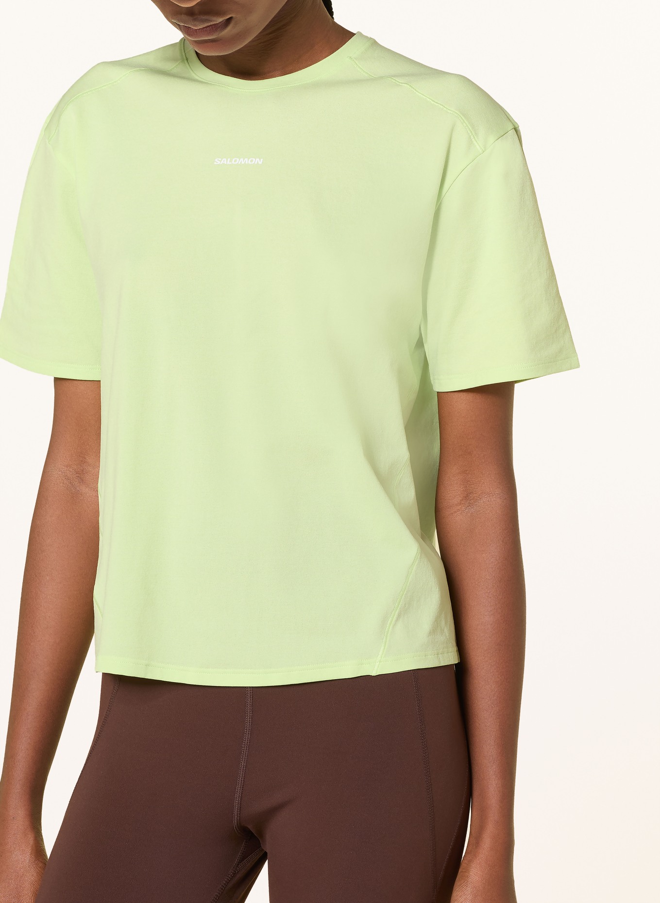 SALOMON Běžecké tričko TRACKLINE: SVĚTLE ZELENÁ
