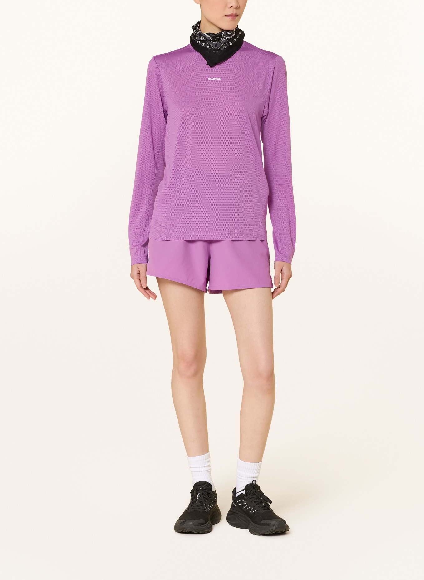 SALOMON SHKOUT CORE running shirt: PURPLE