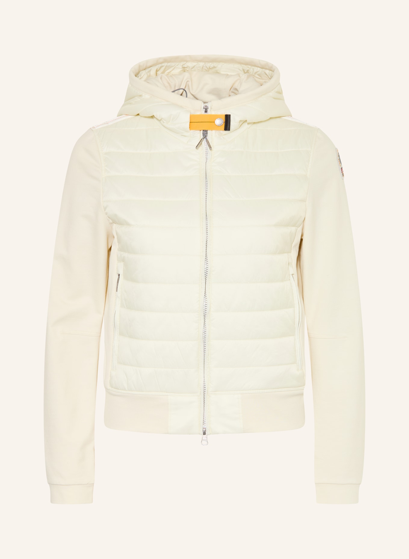 PARAJUMPERS Kurtka pikowana CAELIE z mieszanki materiałów: KREMOWY