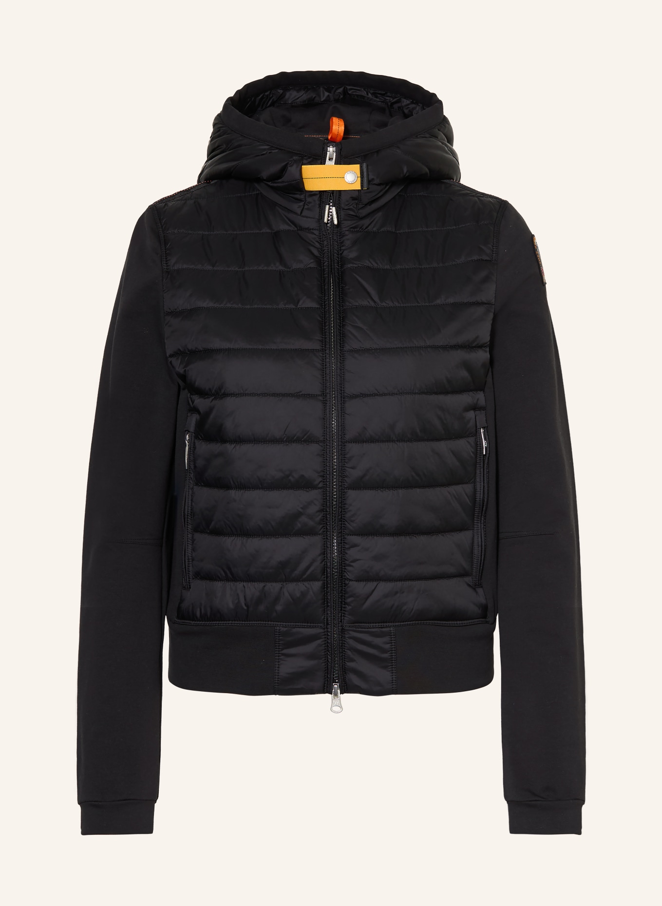 PARAJUMPERS Prošívaná bunda CAELIE z kombinace materiálů: ČERNÁ