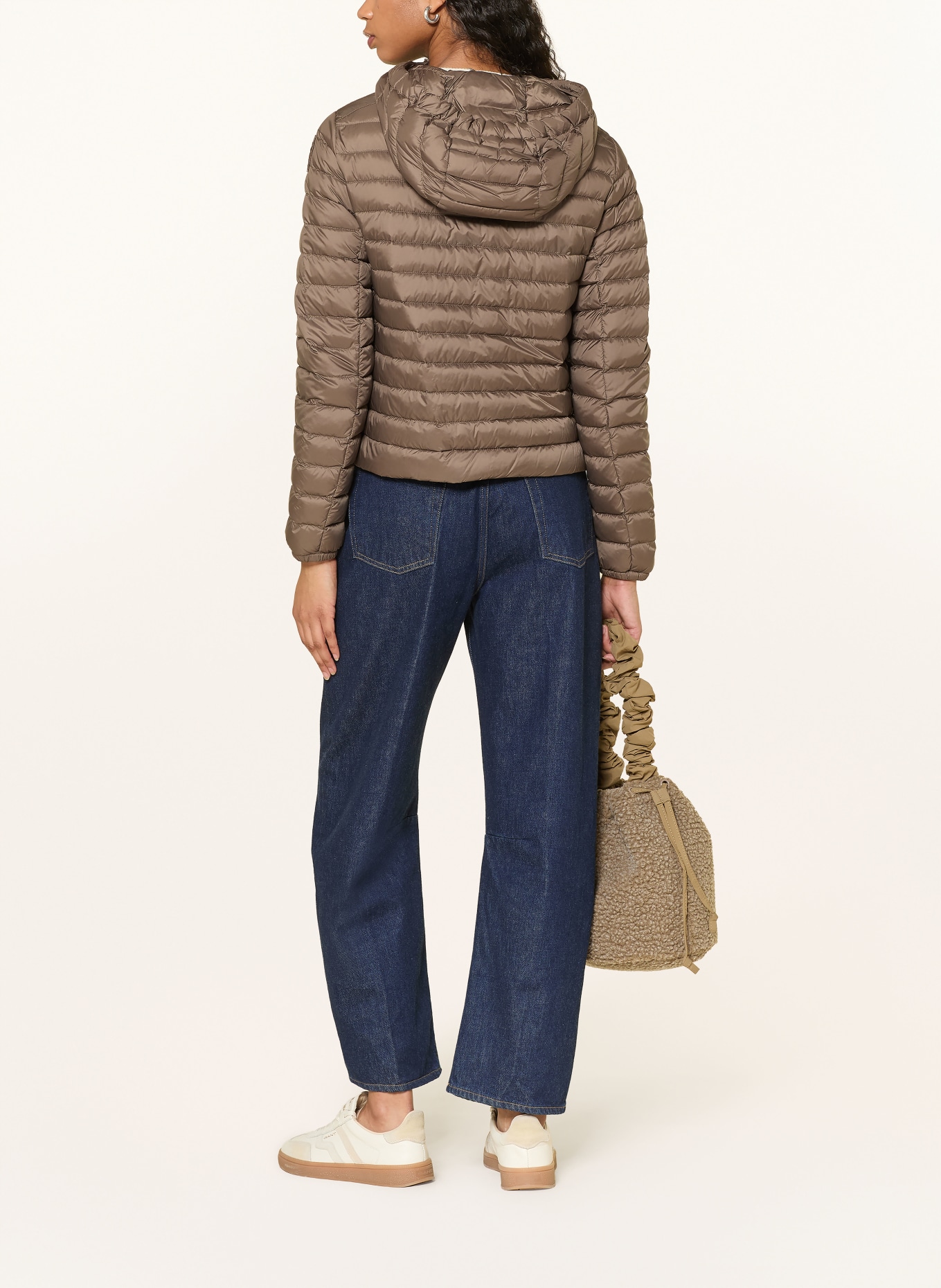 PARAJUMPERS Lehká péřová bunda RORY: OLIVOVÁ / HNĚDÁ