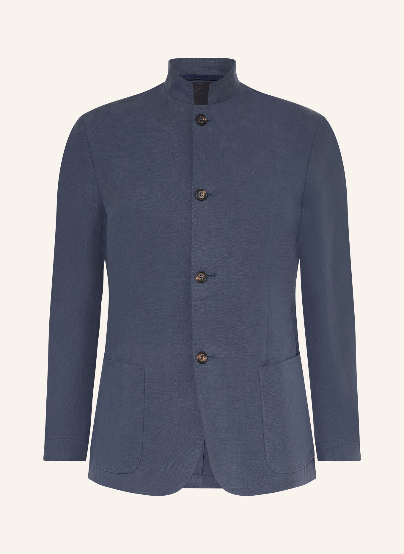 eleventy Marynarka slim fit z lnem: GRANATOWY