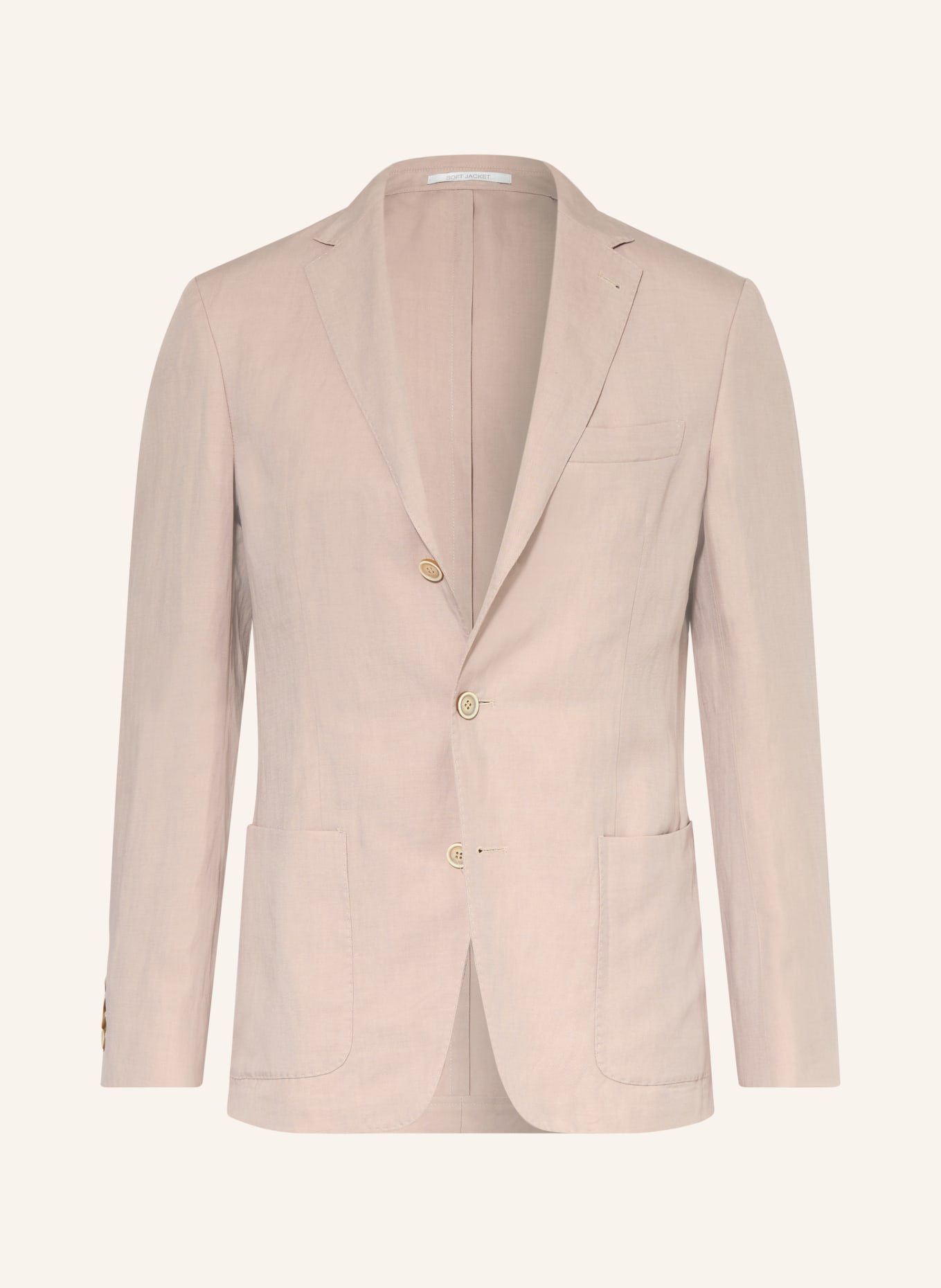 eleventy Slim fit jacket with linen: BEIGE