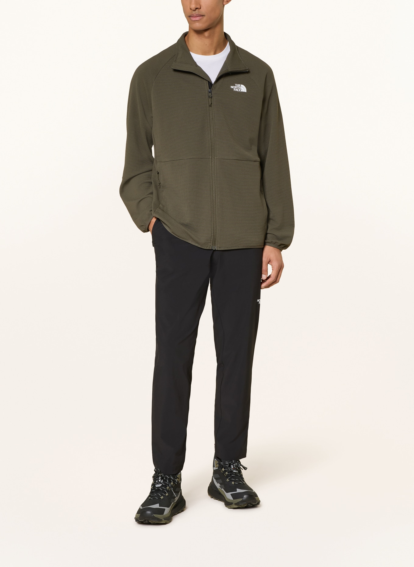 THE NORTH FACE Kurtka typu midlayer KECHA: KHAKI / BIAŁY