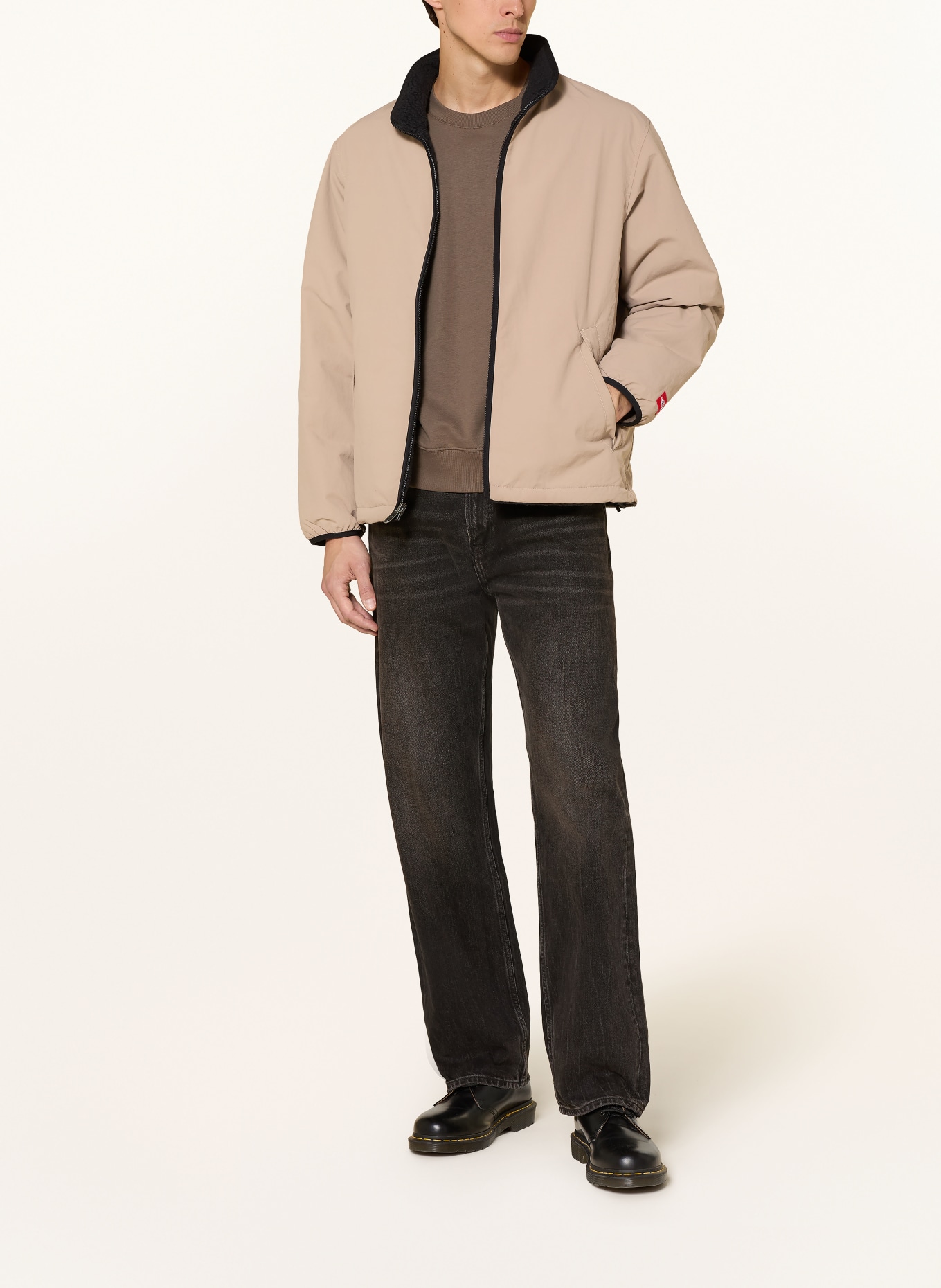 THE NORTH FACE RED BOX REVERSIBLE jacket: BEIGE / BLACK