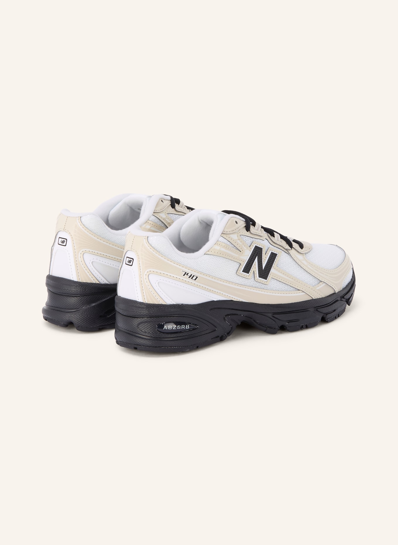 new balance Sneaker 740: BEIGE / CREAM / BLACK