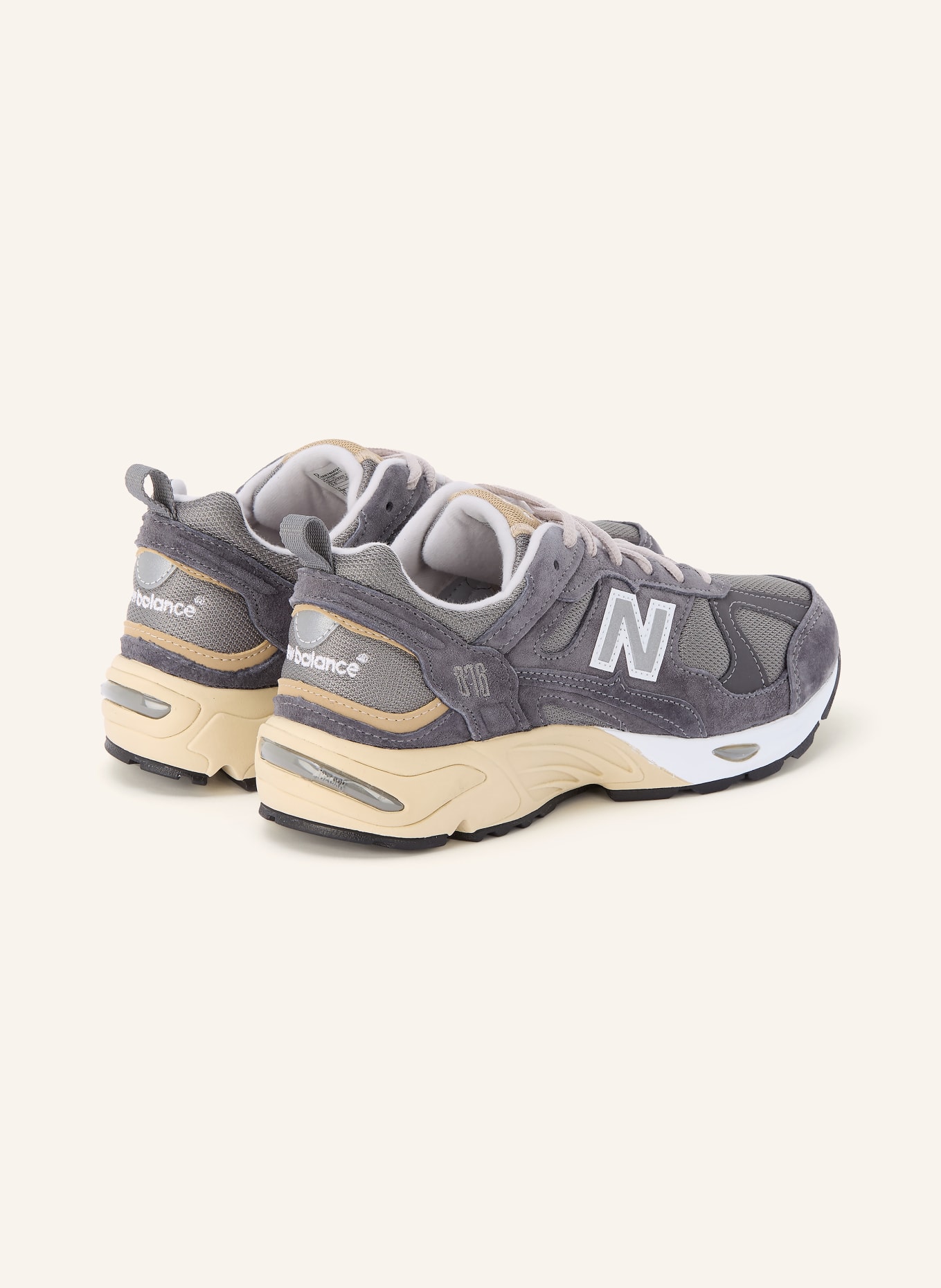 new balance Baskets 878: GRIS FONCÉ / MARRON CLAIR