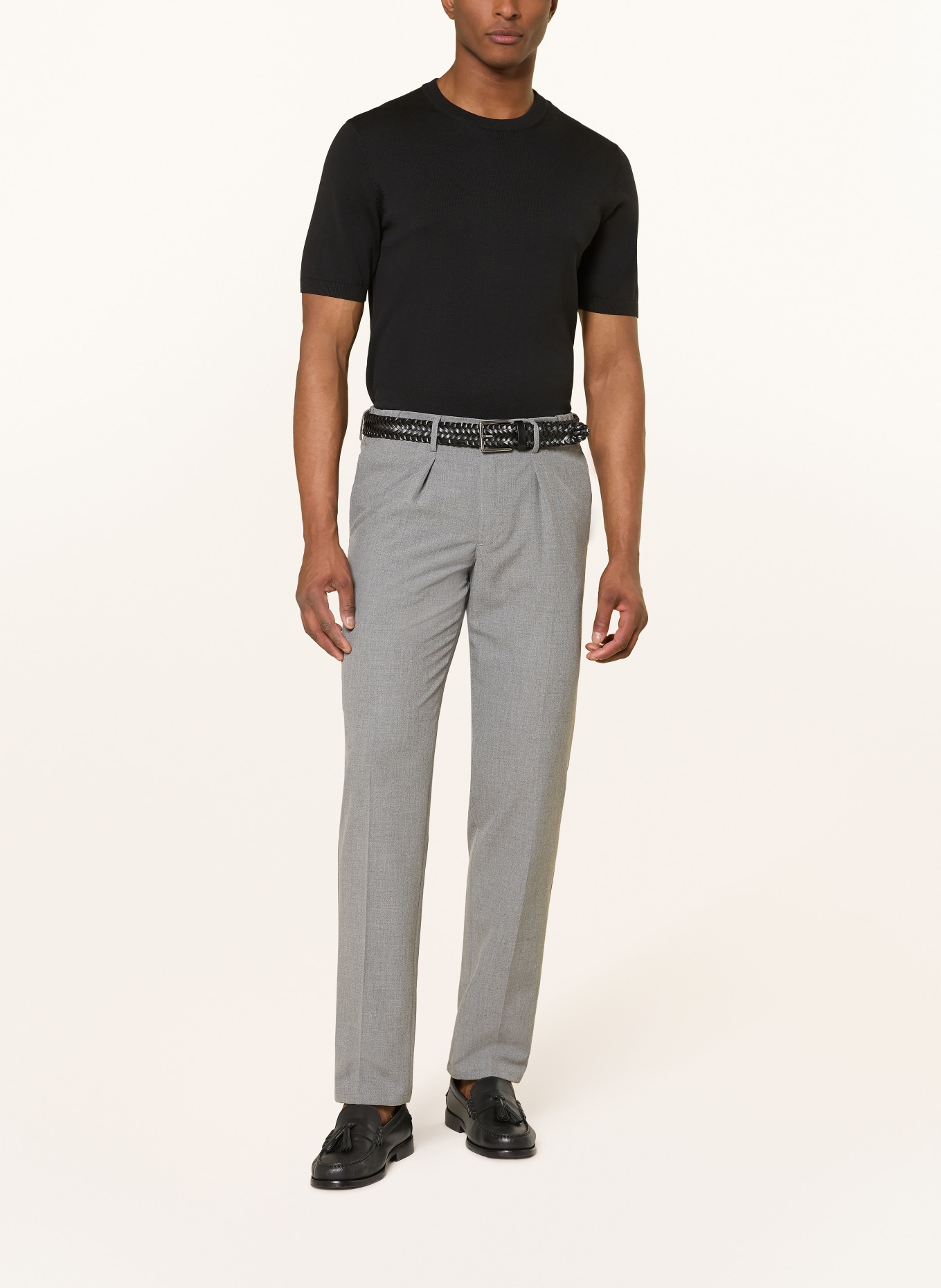 ROY ROBSON gebreid shirt: ZWART