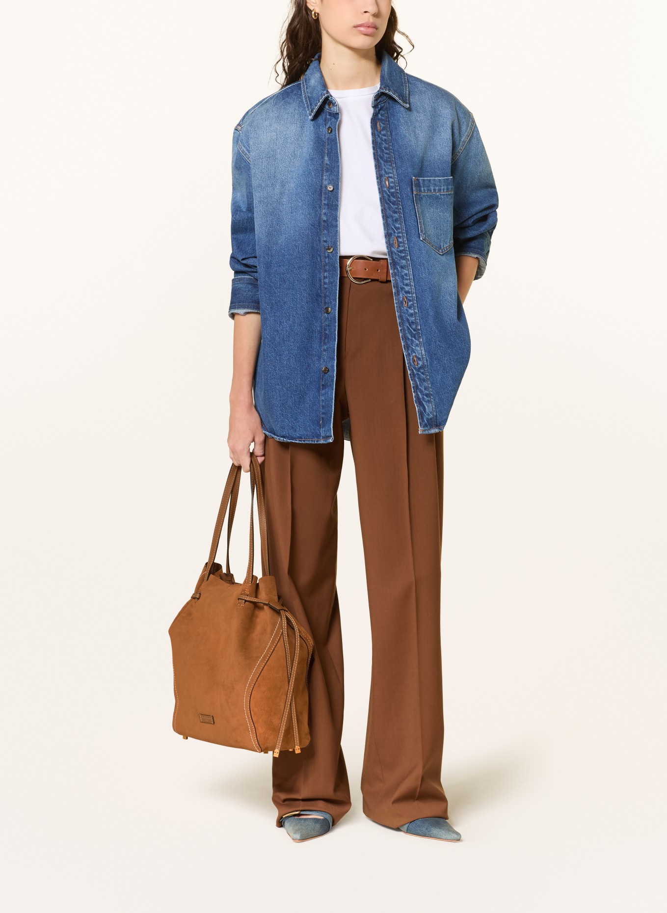 GIANNI CHIARINI Shopper VIOLETTE mt Pouch: COGNAC