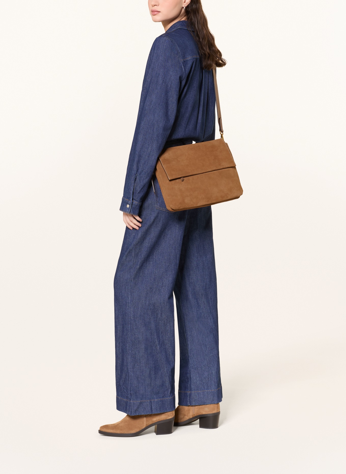 GIANNI CHIARINI Sac à bandoulière THREE: MARRON / OR