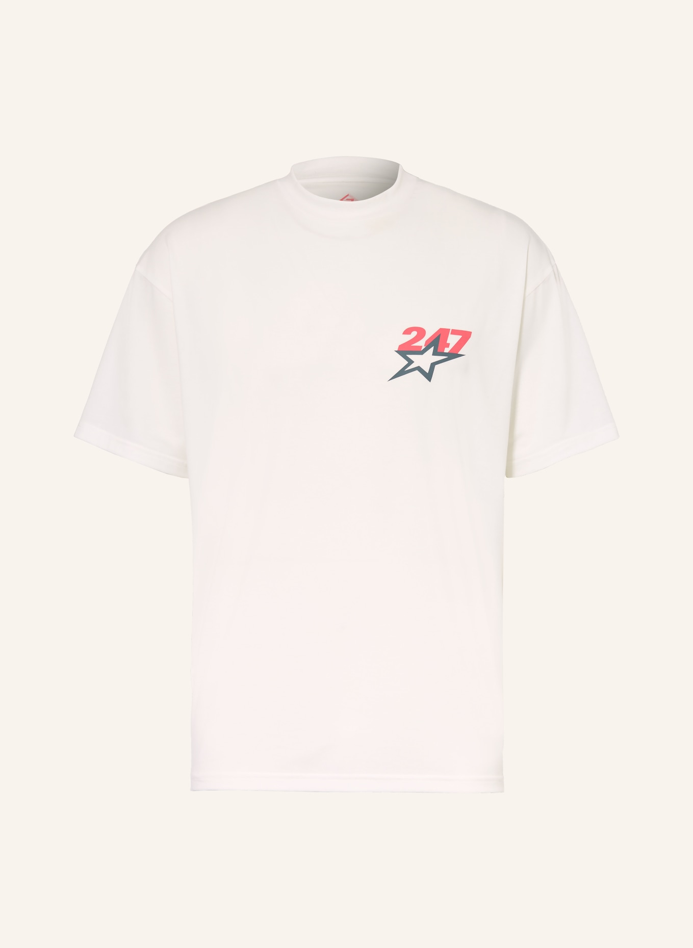 247 REPRESENT Oversized shirt TEAM 247: WHITE / DARK GRAY / RED