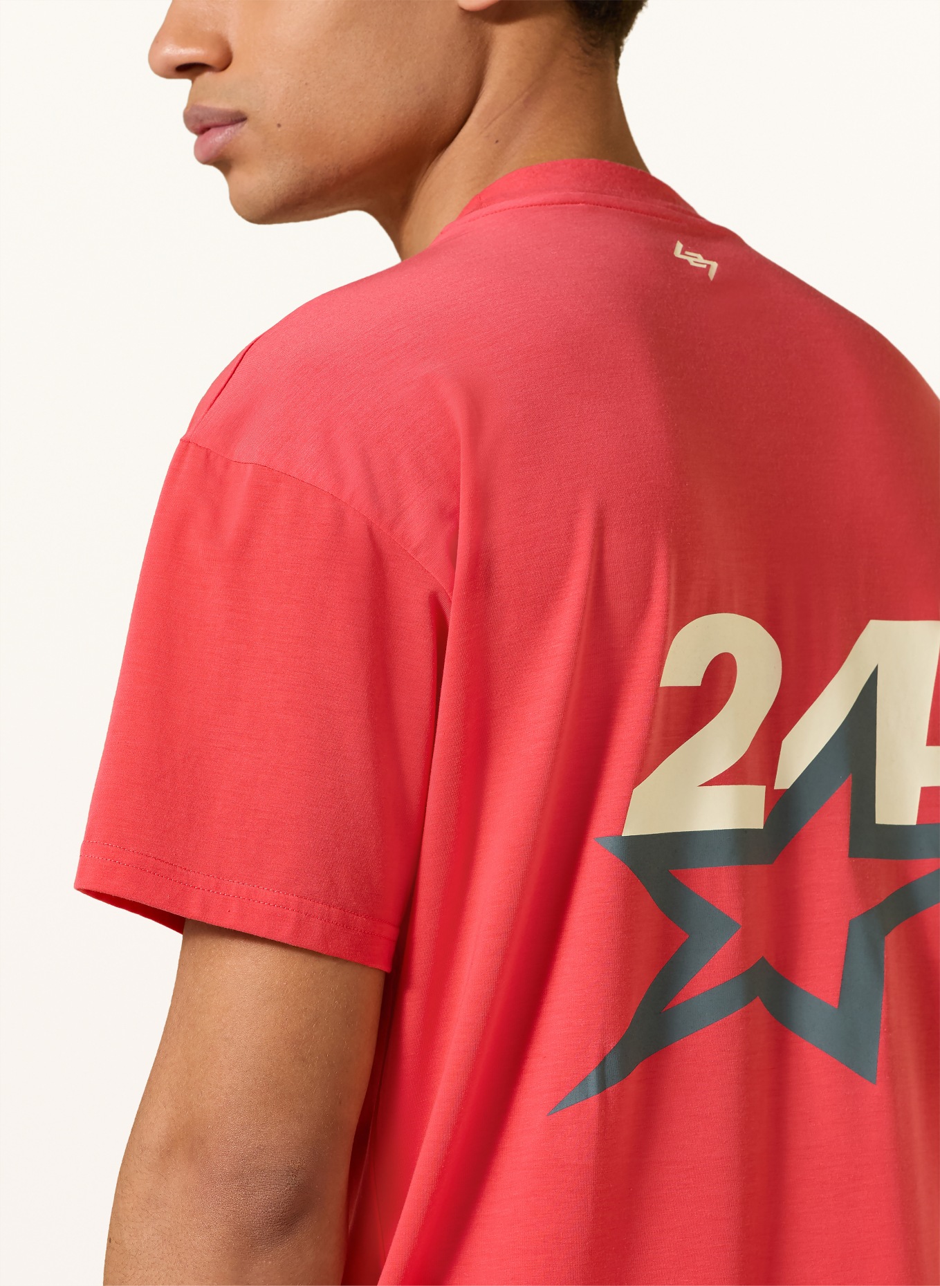 247 REPRESENT Oversized-Shirt TEAM 247: ROT / CREME / DUNKELGRAU