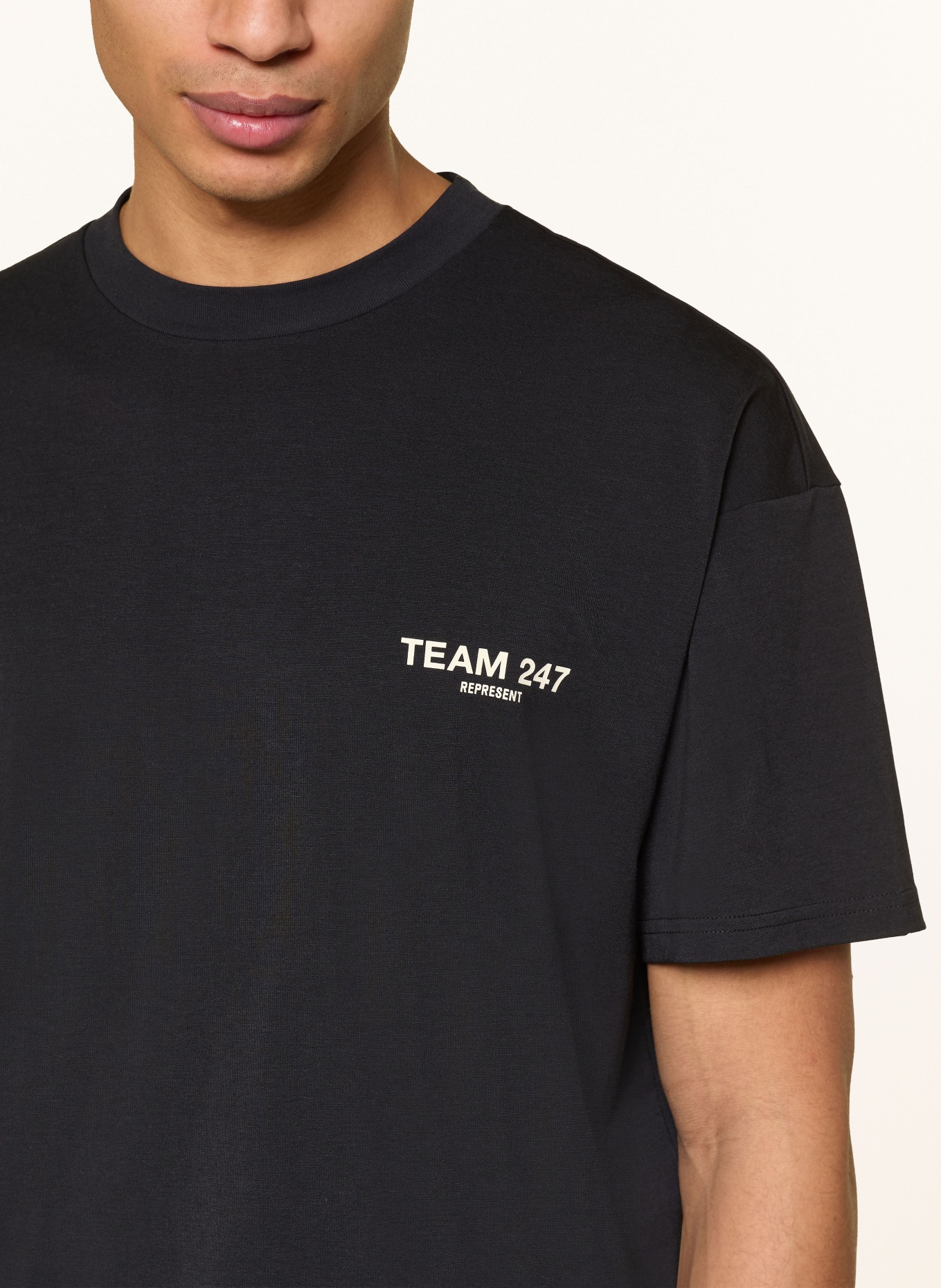 247 REPRESENT T-Shirt TEAM 247: SCHWARZ / CREME