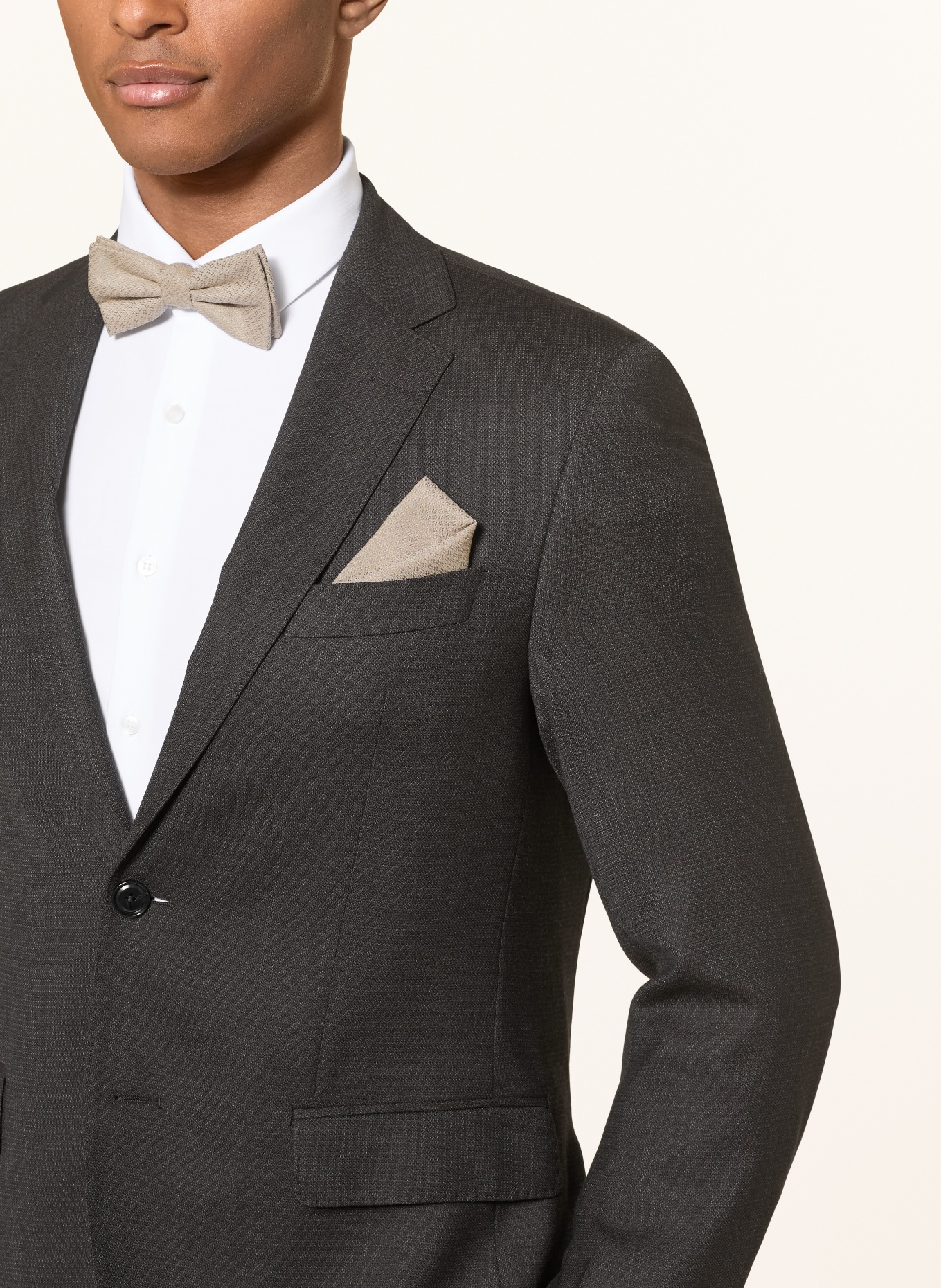 ROY ROBSON Ensemble : nœud papillon et pochette: MARRON CLAIR