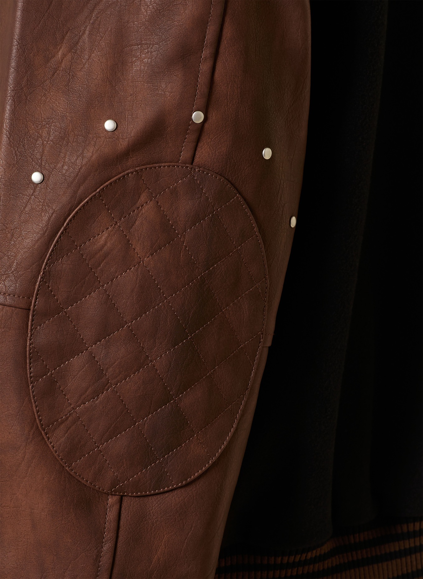 REPRESENT College-Jacke: SCHWARZ / DUNKELBRAUN